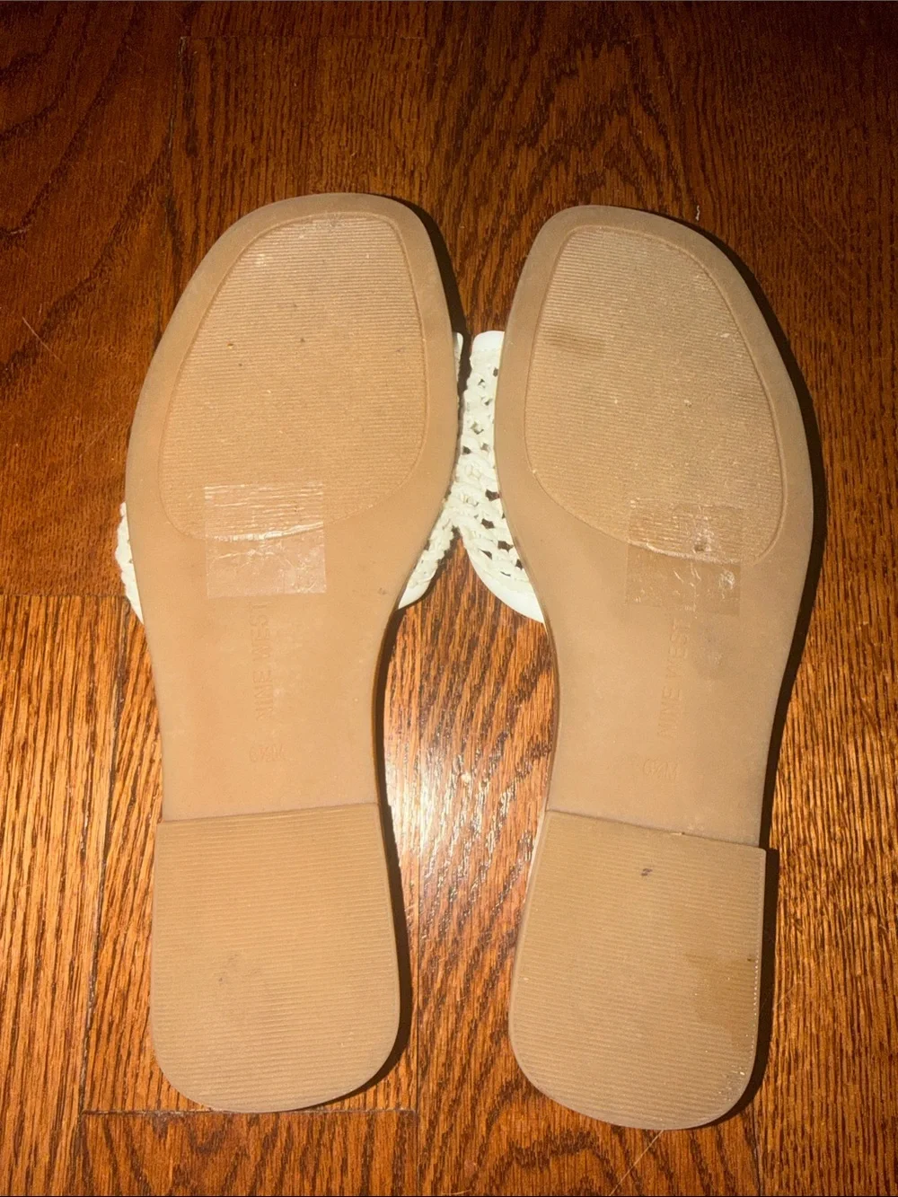 Nine West White Crotchet Sandals